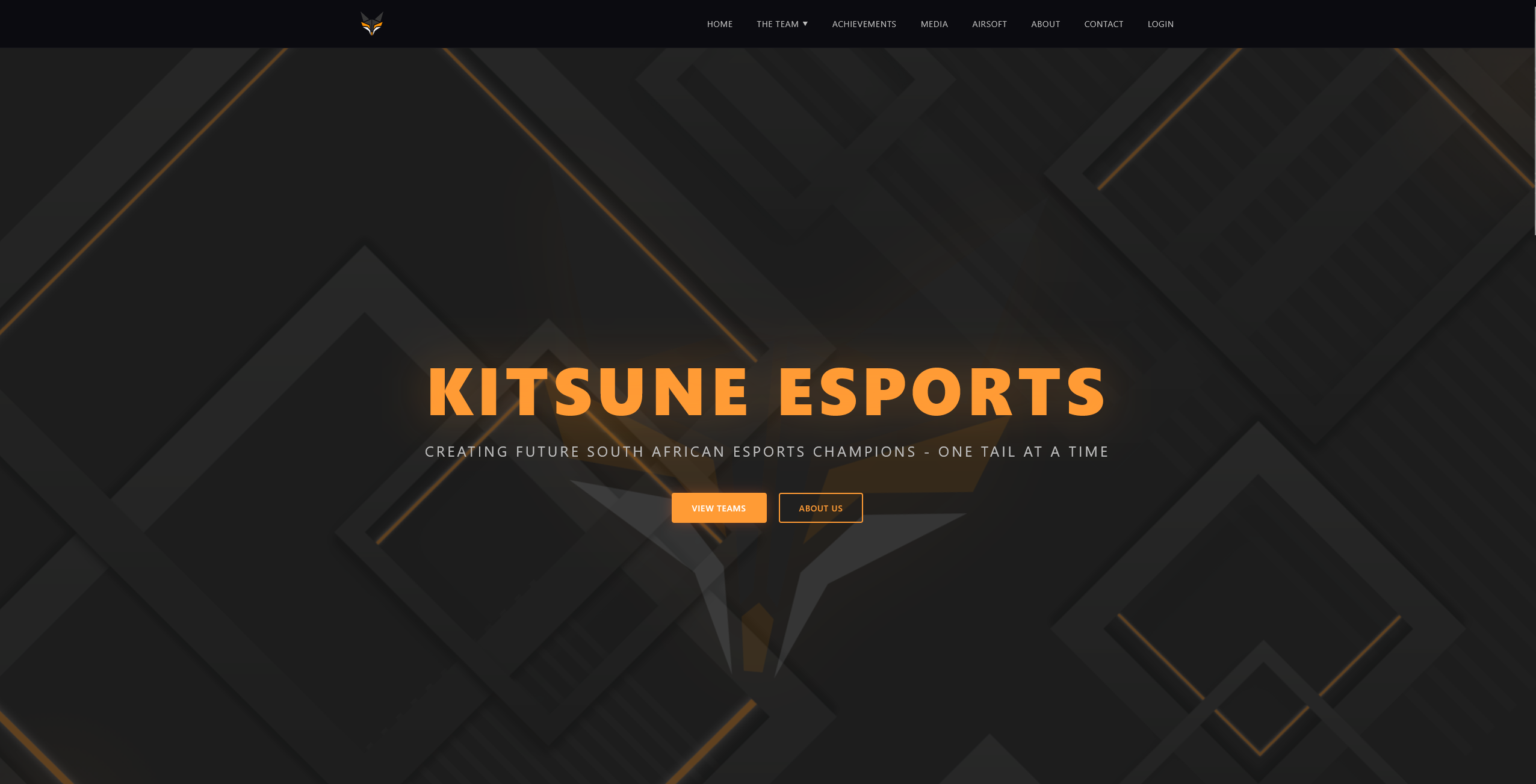 Kitsune Esports Website Preview
